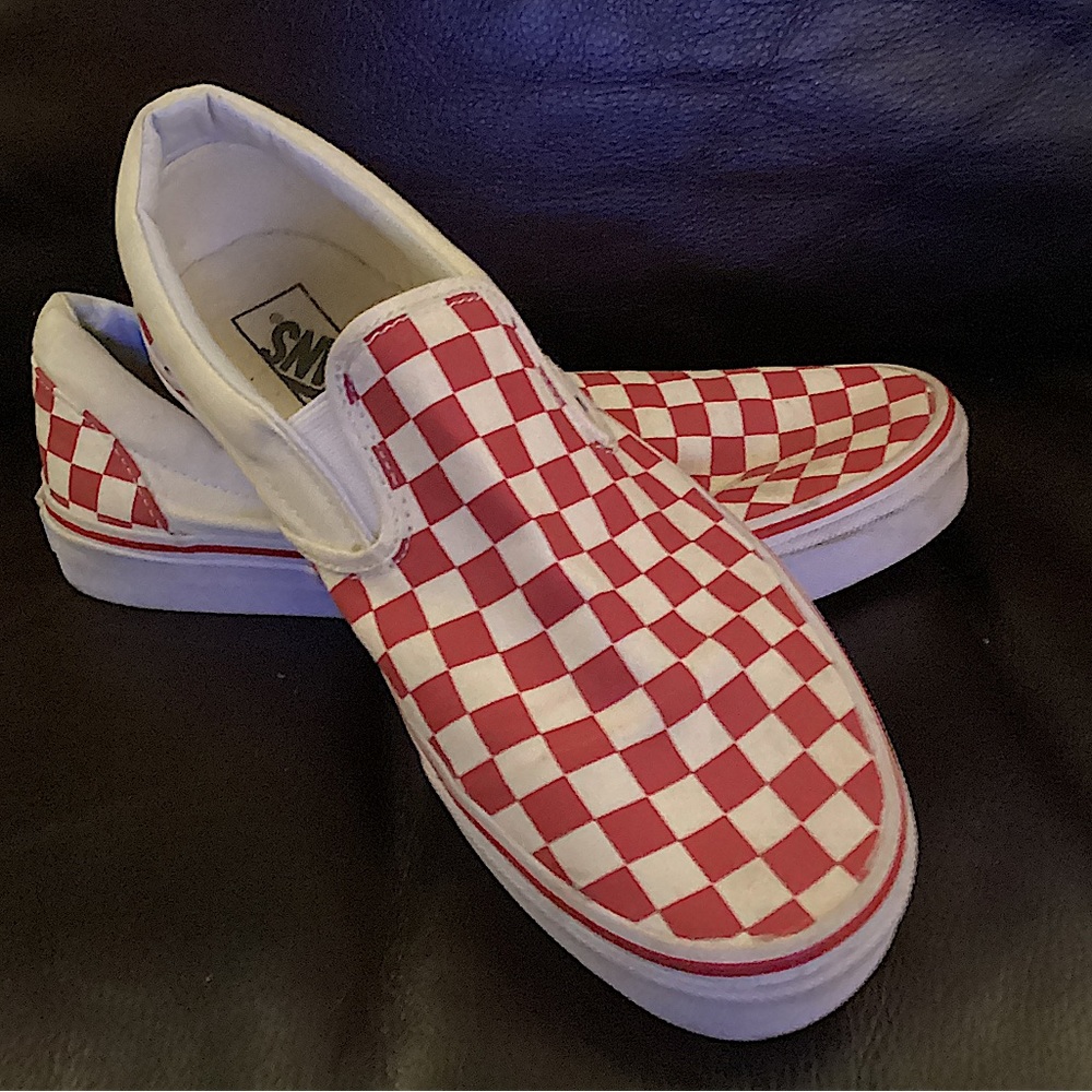 ‼️Vans Red and White Checkered Skateboard Shoes‼️